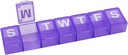 EZY DOSE Weekly (7-Day) Pill Organizer, Medicine Planner, Vitamin Storage Box, Convenient and Easy to Use, Medium Compartments, Case for Supplements and Fish Oils, Travel Friendly, Purple, BPA Free