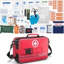 Comprehensive First Aid Kits- Advanced Trauma Kits with Labeled Compartments, Large Emergencies Medical Kits for Car, Home, Camping and Outdoor Emergencies -324Piece Set