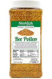 Stakich Bee Pollen Granules - Natural, Unprocessed, Energy Support - 5 lb