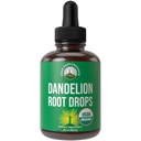 Dandelion Root Extract. USDA Organic Vegan Herbal Liquid Tincture Dandelions Supplement for Women and Men. Leaf Tonic for Immune, Liver, Gut Health. Zero Sugar, Gluten Free Supplements Not Capsules