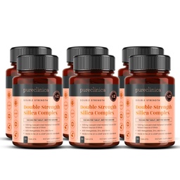 pureclinica Double Strength Silica Complex – 500mg Horsetail Extract (4:1) per Tablet – 540 Tablets (6 Bottles) – 18 Month Supply – with Zinc, Manganese & Boron