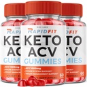 RapidFit Keto ACV Gummies for Advanced Weight Loss with Apple Cider Vinegar Supplement Helps in Reducing Belly Fat for Extra Strength (180 Gummies)