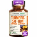 Saffron Supplements – 89mg Saffron Extract, 1000mg Turmeric Curcumin, Ceylon Cinnamon & Cardamom – Daily Mood, Joint & Metabolic Support – Joint Supplements for Women & Men – 60 Capsules