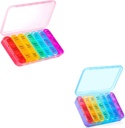 ASprink Pink and Blue Pill Organizer 3 Times a Day - Weekly Pill Box 3 Times a Day - Daily Pill Box 7 Day Medicine Organizer, Large Pill Case Pill Box 3 Times a Day, Travel Pill Organizer