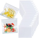 36 Packs Pill Pouch Bags BPA Free Pill Bags 12mil 3 x 2.75 Inch Transparent Small Zip Reusable Drug Bags Seal Zipper Pill Pouches for Travel Medicine Organizer, Jewelry, Small Craft Pieces