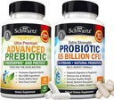 65 Billion CFU Daily Probiotic Supplement (1 Month Supply) Plus Advanced Prebiotic Gut Health Supplement (1 Month Supply)