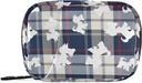 Plaid Scottish Dog Pill Box 7 Day Pill Case Travel Pill Organizer Bag with Zipper Portable Weekly Case Compact Size for Vitamin Supplement Holder