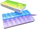 Twice a Day Pill Organizer - Sunday Through Saturday Container for Vitamins and Pills A.M. P.M. (1)