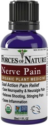 Forces of Nature Nerve Pain Management, Organic Topical Relief for Neuropathy & Nerve Discomfort, Homeopathic Medicine Supports Relief from Shooting Pains for Back, Hands, Legs & Feet, 1 fl oz