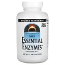 Source Naturals Essential Enzymes 500mg Bio-Aligned Multiple Supplement Herbal Defense for Digestion, Gas & Constipation Relief & Daily Digestive Health - Strong Immune System Support - 120 VegiCaps