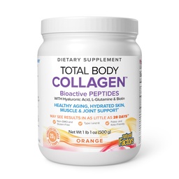 Natural Factors, Total Body Collagen, Bioactive Peptides Powder for Healthy Skin, Hair & Joints, Orange