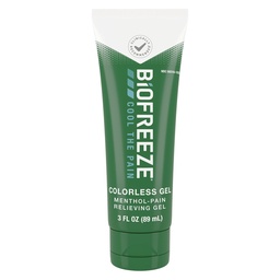 Biofreeze Menthol Pain Relieving Gel Colorless Gel 3 FL OZ Tube For Pain Relief Associated With Sore Muscles, Arthritis, Simple Backaches, And Joint Pain (Packaging May Vary)