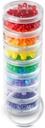 7 Day Medicine Pill Organizer - Stackable Pill Box - Fits Small Tablets & Vitamin Supplements - Keep Your Daily & Weekly Medicine Organized in One Place - Large - Clear