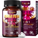 11-in-1 NMNH (Dihydronicotinamide Mononucleotide), 600mg per Serving, NAD+ Supplement with Resveratrol, CoQ10 to Support NAD+ Levels, NMNH Supplement for Anti-Aging, 60 Count, 30 Day Supply-72