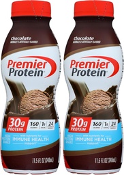 Premier Protein 30g Protein Shake, Chocolate, 11.5 fl oz (Pack of 2)