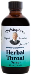Christopher's Original Formulas Herbal Throat Syrup - 4 oz | Gentle, Herbal Support for Seasonal Wellness