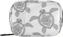 Naanle Black and White Turtle Pill Box 7 Day Case Travel Organizer Bag with Zipper Portable Weekly Case Compact Size for Vitamin Supplement Holder Home