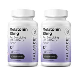 Balancebreens Melatonin 10mg Fast-Dissolve, 120 Tablets – Natural Sleep Aid for Restful Nights, Drug-Free Support for Relaxation and Tranquility