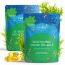 Calgee Algae Omega 3 Supplement, 450mg DHA & EPA, Carrageenan-Free & Sorbitol-Free, Vegan Softgels, Third-Party Tested, Plant-Based Fish Oil Alternative, Non-GMO, 120 Count