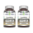 Amazing Formulas Lecithin 1200 mg Softgels Supplement | High Potency | Non-GMO | Gluten Free (2 Pack, 240 Count)