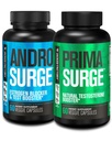 Jacked Factory Testosterone Booster for Men | Estrogen Blocker with Tongkat Ali - Androsurge Anti-Estrogen + Primasurge Natural Test Booster - for Muscle Growth, Vitality, Energy, 30 Day Supply