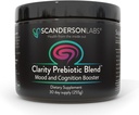 Clarity Prebiotic Blend – Optimize Gut and Mood via The Gut-Brain axis – one Month Supply – Easy to use, one Scoop mixes with Liquid or Food – Vegan, Soy-Free, Gluten-Free, Non-GMO