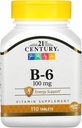 21st Century B 6 100 mg Tablets, 110 Count (Pack of 3)