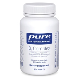 Pure Encapsulations B6 Complex - Supports Nervous System & Brain Health* - Includes B Vitamins - Contains Enriched Vitamin B6 - Non-GMO & Gluten Free - 60 Capsules