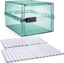 Lockabox One™ Light Medi Green & Shelf Pack Bundle | Lockable Box for Food, Medicines, Tech and Home Safety with Removable Shelves and Base Inserts