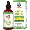 MARYRUTH'S Organics Liquid Probiotic for Ages 4+ | 2 Billion CFU | 13 Probiotic Strains | Gut Health & Digestive Support | Gas & Bloating Support | Vegan | Gluten Free | Travel-Friendly | 40 Servings